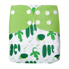 Cartoon Print Reusable Baby Cloth Diaper