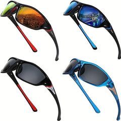 4 Pairs Men Polarized Sunglasses UV Protection Driving Glasses Sport