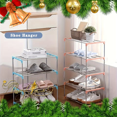 Galvanized Stackable Shoe Rack Organizer For Closet Entryway