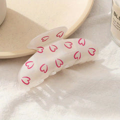 Cartoon Print Hair Claw Clip Boho Acetate Banana Clip Hair Accessory