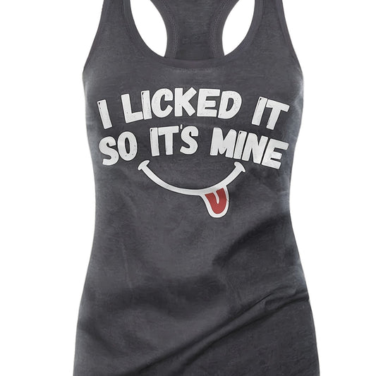  Funny Slogan Print Tank Top for Women