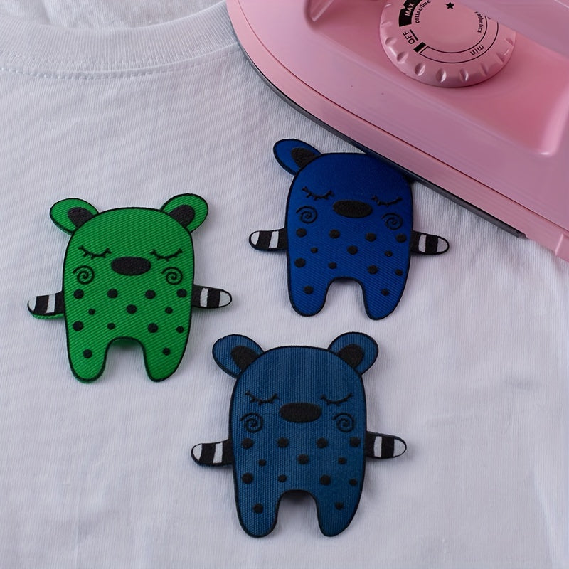 3pcs DIY 3D Animal Cloth Stickers for Kids Clothing Decoration