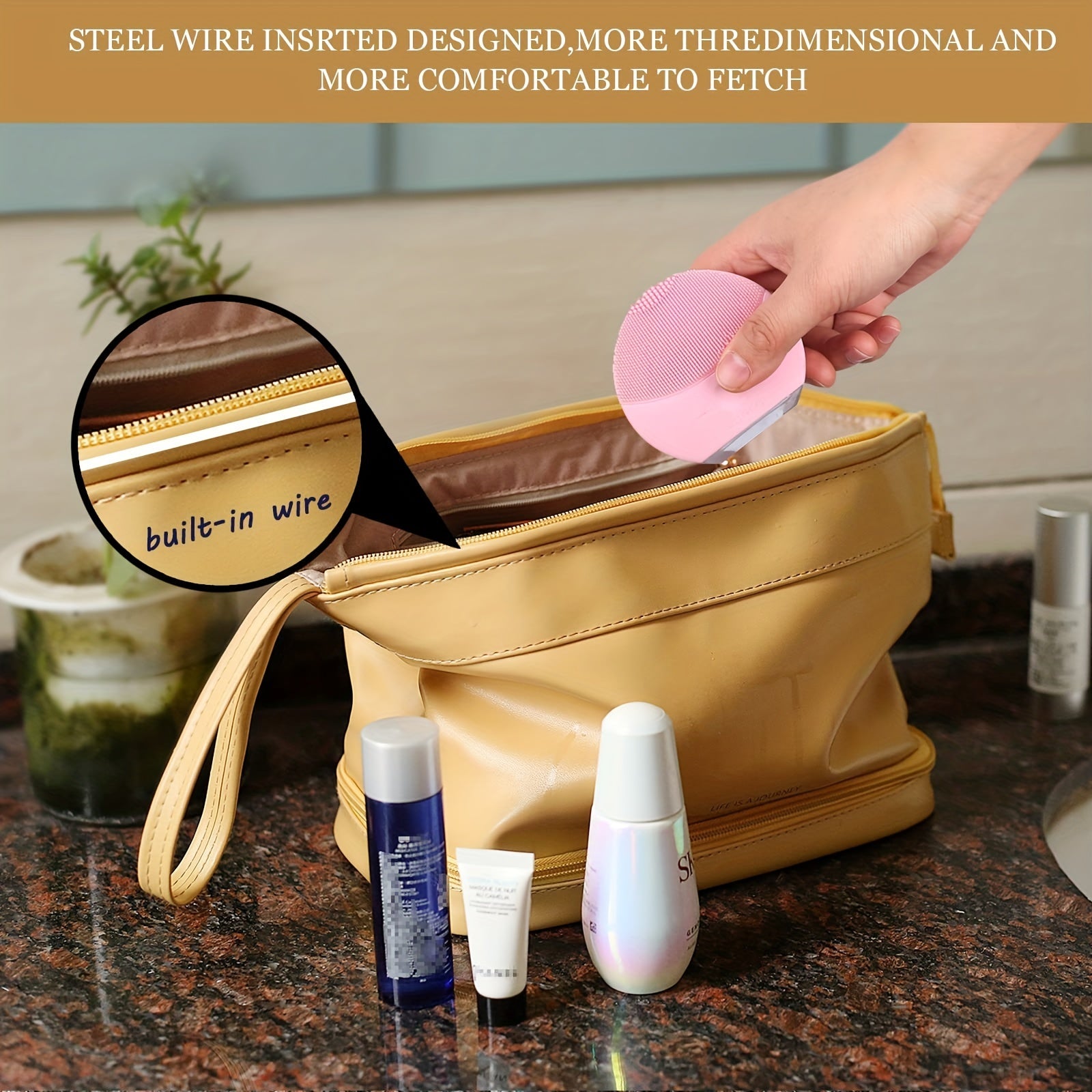Portable Double Layer Wash Bag for Travel