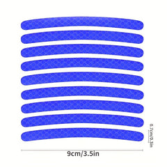 20pcs Car Wheel Hub Reflective Sticker Colorful Luminous Dark Decoration Stripe