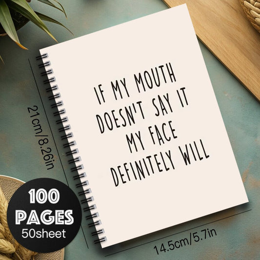 Funny Satire Spiral Notebook Journal 100 Pages Ideal Gift