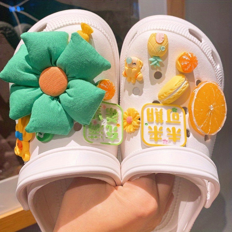 Shoe Accessories Chain Jelly Big Flower Bear DIY Decoration