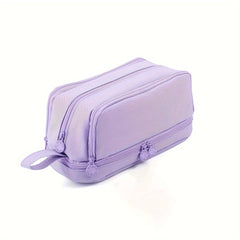 Large Pencil Case 4 Compartments Girls Boys Stationery Organizer Women Men
