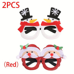 12pcs Christmas Party Funny Glasses with Fur Ball - Must Have for Games