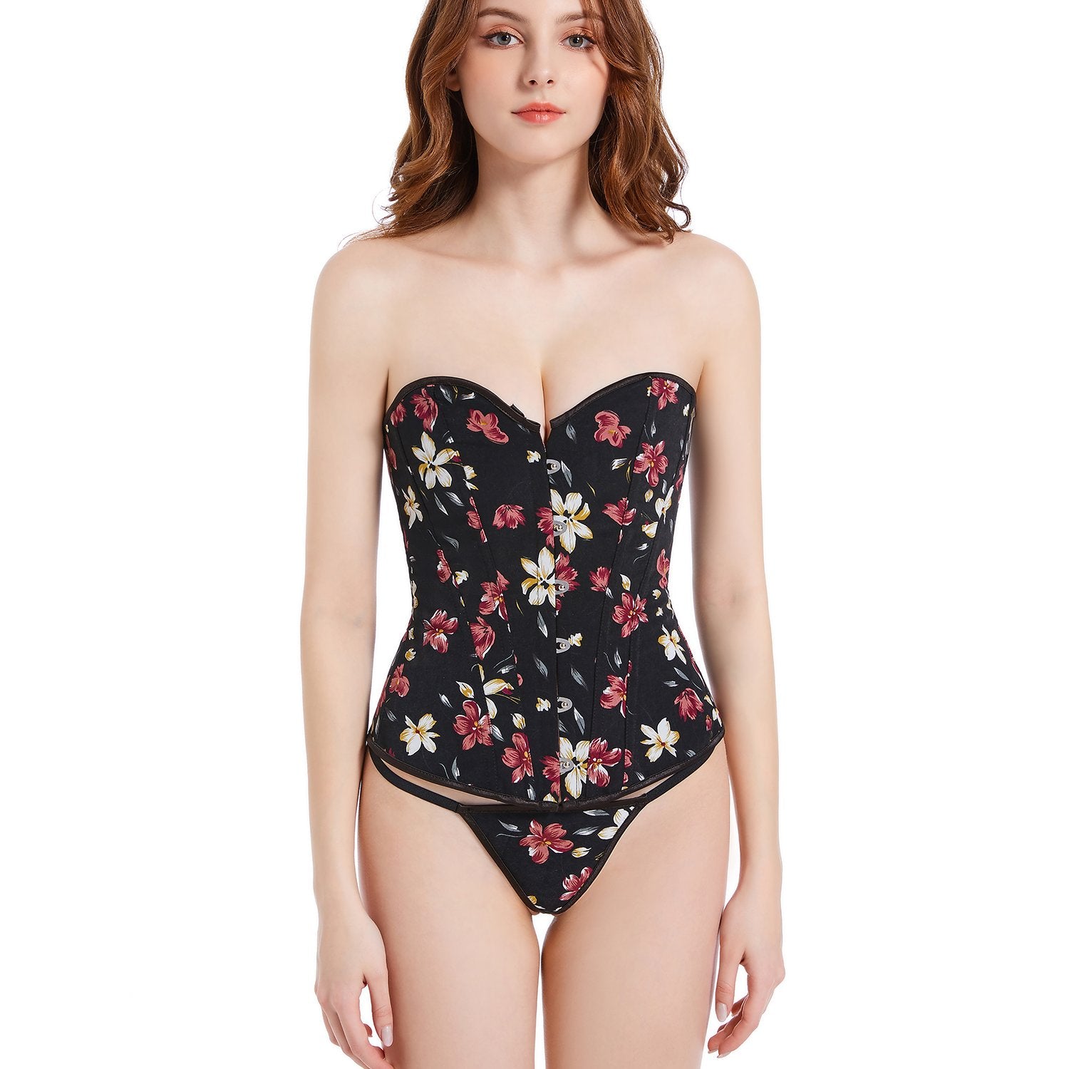 Women's Regency Corset Costume Belt Waist Teddy Tie Push Up Vest