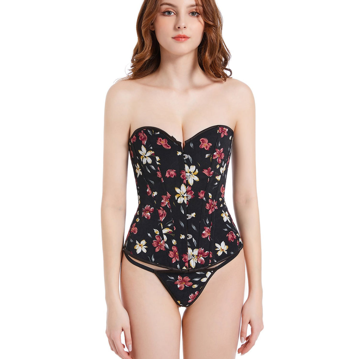 Women's Regency Corset Costume Belt Waist Teddy Tie Push Up Vest