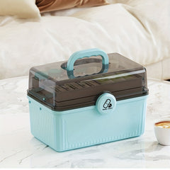Large Plastic Storage Case w/ 3-layer Tray & Tool Suit