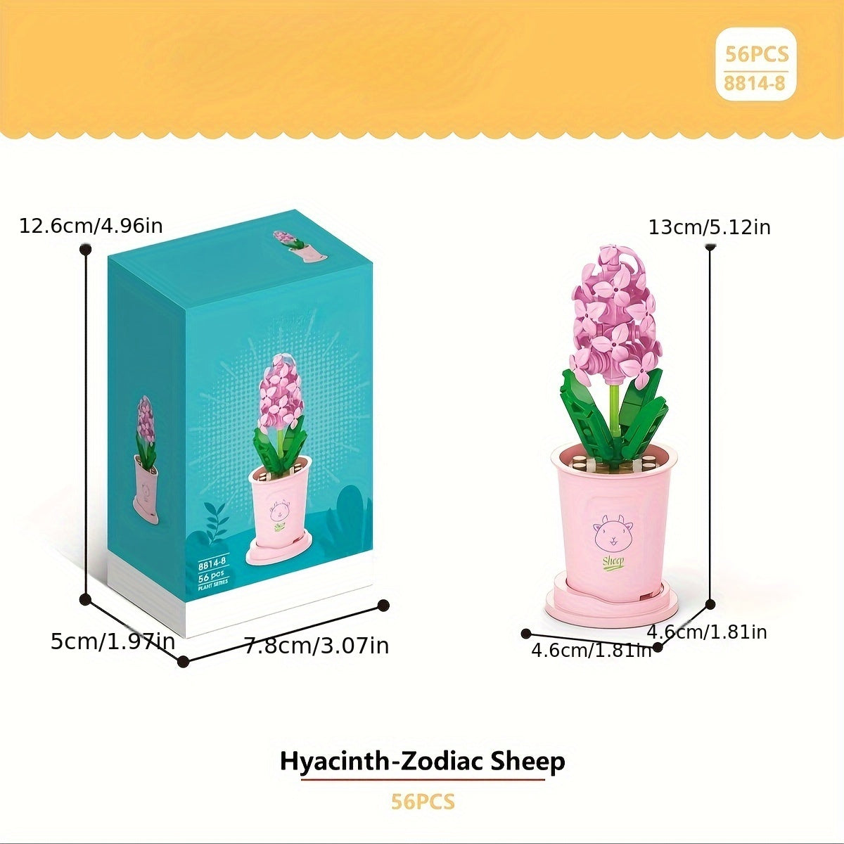 Office Building Block Flower Desktop Decoration Christmas Gift