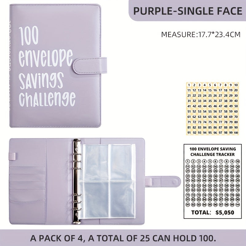 Budget Planner Book with 100 Envelopes Money Saving Challenge Binder