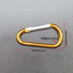 10pcs Aluminum Carabiners for Outdoor Climbing Backpacking