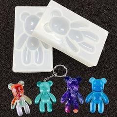 3D Bear Pendant Keychain Resin Mold Jewelry Silicone Molds