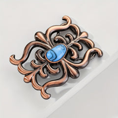 Retro Leaf Belt Buckle Boho Hollow Out Western Cowboy Belt Decorative Accessorie