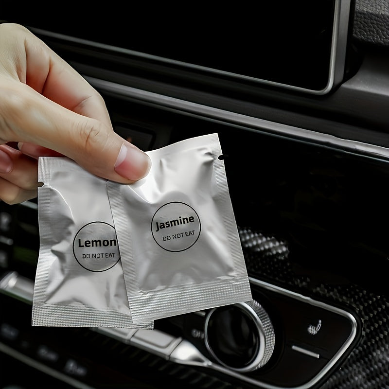 4pcs Car Fragrance Tablets Ocean Lemon Jasmine Cologne Honey Peach