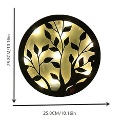 Creative Fairy Tale LED Lamp Retro Wooden Hanging Plate Home Decoration