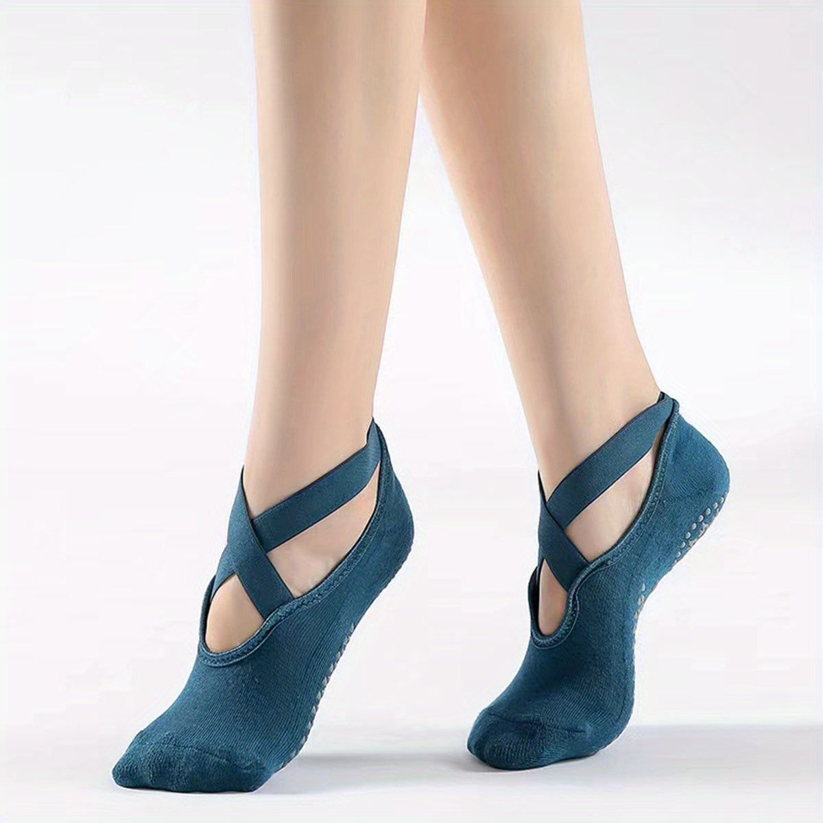 Yoga Socks Non-slip Towel Bottom Comfortable Cross Strap Breathable Dance Socks