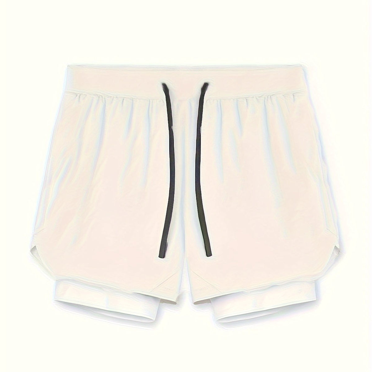 Men's Double Layer Sports Shorts with Pocket