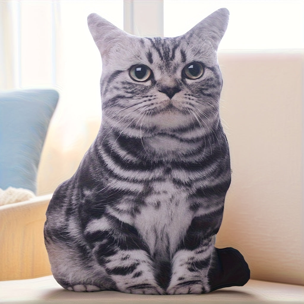 Abstract Cat Plush Toy Realistic Faces Soft Filling Perfect Gift