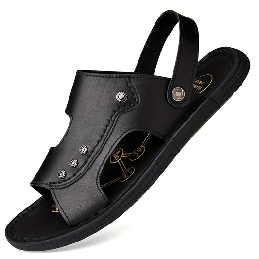 Men's Open Toe Slip On Strap Sandals Soft Sole Beach Sandals