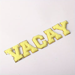 5pcs Vacay Letters Iron on Patch for Clothing Hat DIY Accessories