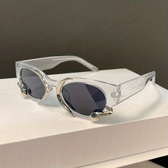 Y2K Snake Sunglasses Oval Shades UV400