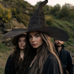Halloween Witch Hat Glass Wizard Hat Adult Size Women's Costume Party