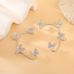 Sparkle Butterfly Ear Clip Temperament Jewelry For Women Girls