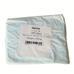 10 Pack Male Pet Diapers Dog Wraps Disposable No Tail