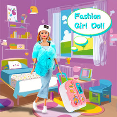 106pcs 29 Girl Doll with Doll Closet Clothes and Accessories