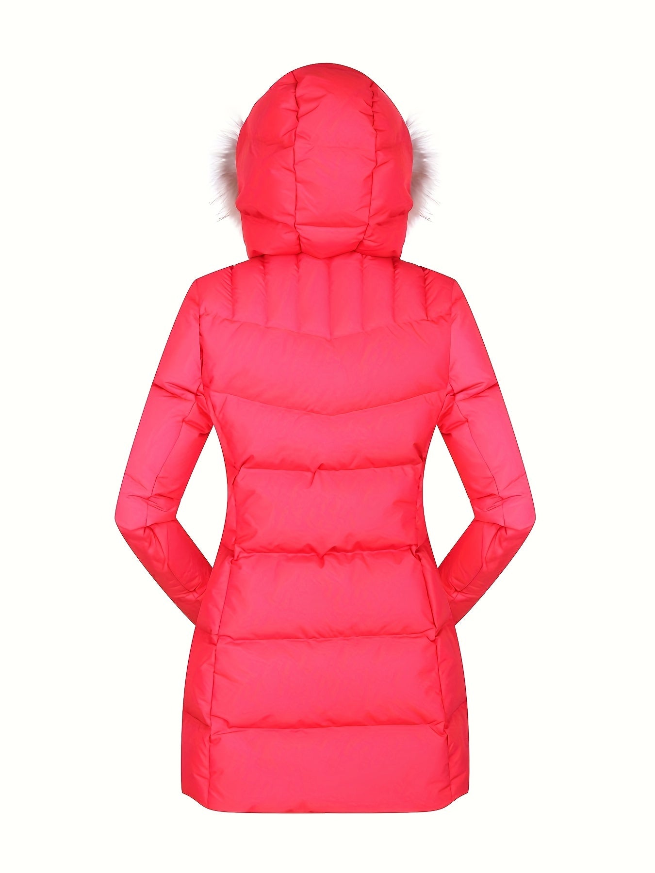 Women's Hooded Puffer Down Jacket Lightweight Full Zip Thermal Outwear