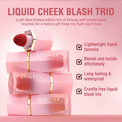 6-Color Long Lasting Liquid Blush, Velvet Matte Finish