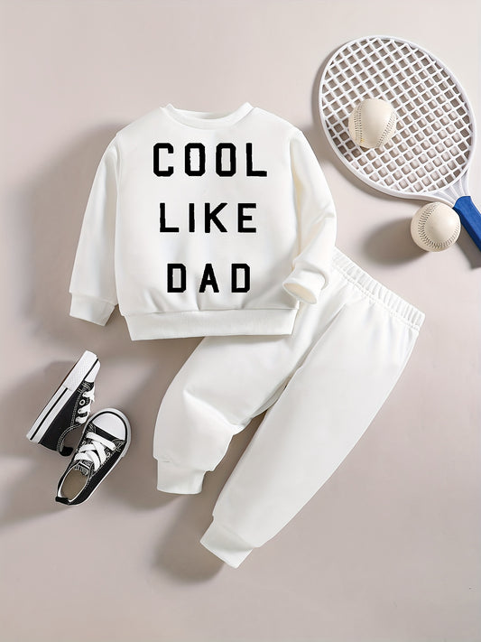 Baby Boy Casual Set Trousers Long Sleeve Sweater Outfit LIKE DAD