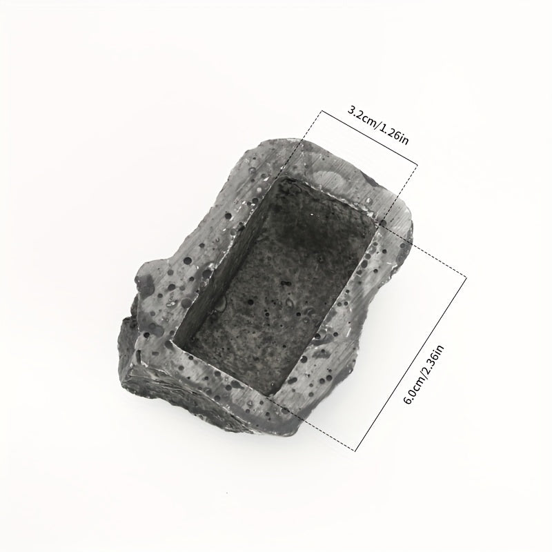 Stone Storage Box Key Insurance Outdoor Organizer Case
