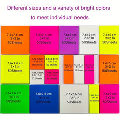 Transparent Sticky Notes Waterproof Memo Paper Size 7 Combination Pack