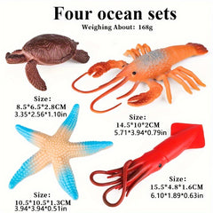 Marine Animal Toy Models Set - Ocean Enthusiast Playset
