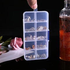 Plastic Compartment Jewelry Storage Box Earrings Organizer Case