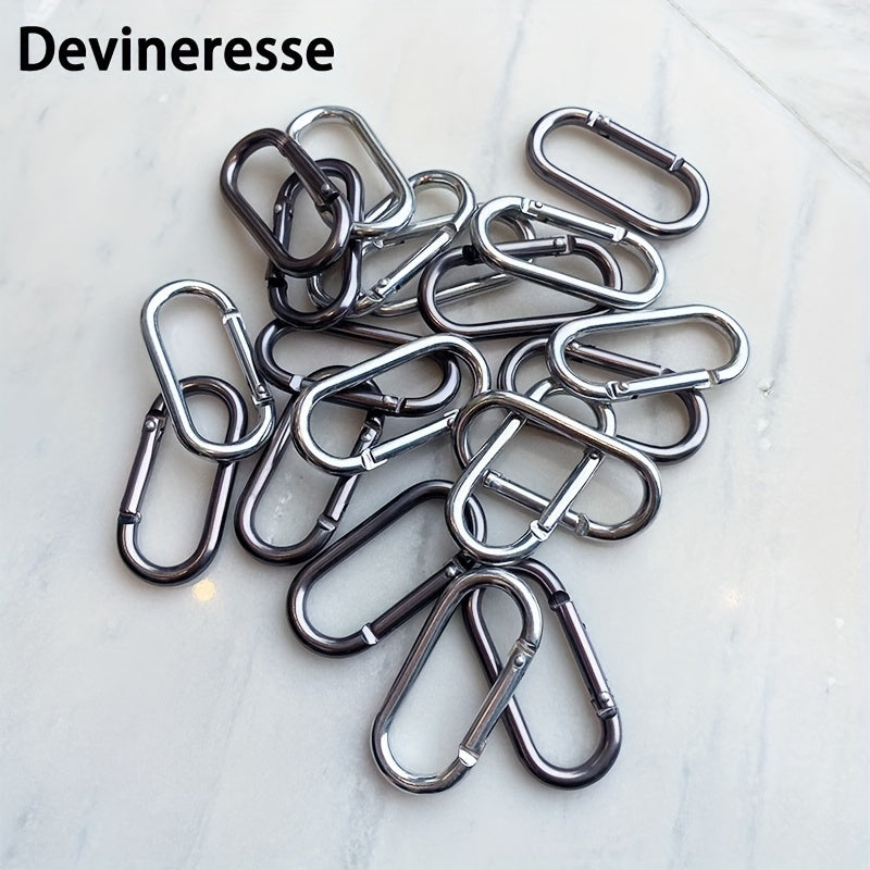 10pcs Metal Carabiner Keychains for Outdoor Adventures