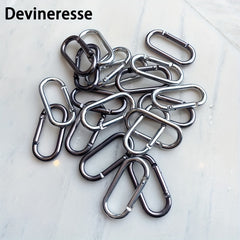 10pcs Metal Carabiner Keychains for Outdoor Adventures