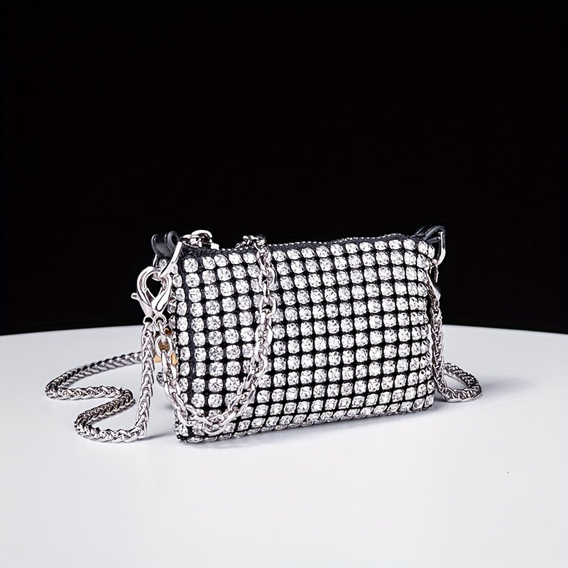 Glitter Rhinestone Evening Bag Dinner Clutch Purse for Party