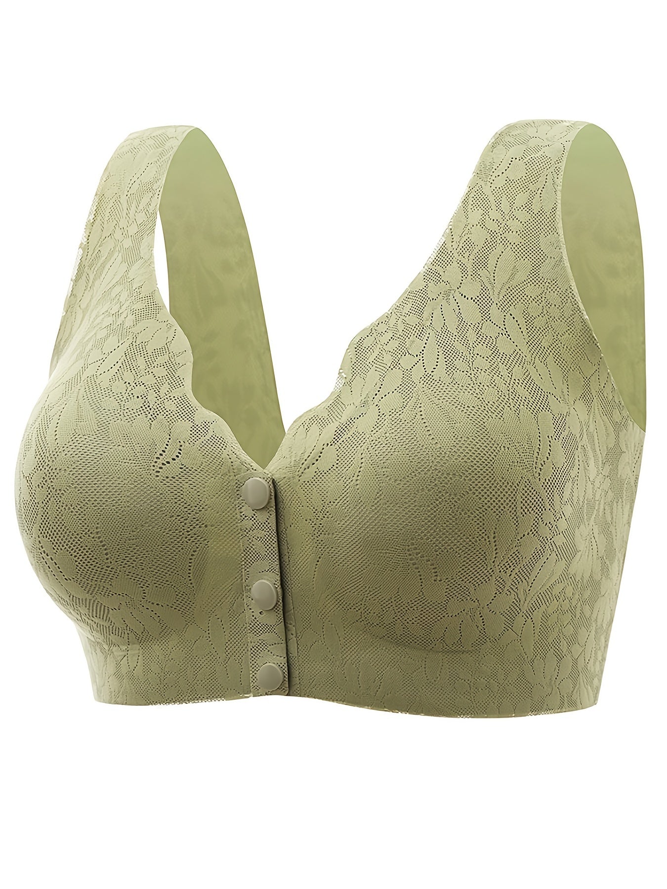2pcs Lace Wireless Push Up Bras Comfortable & Breathable Women's Lingerie