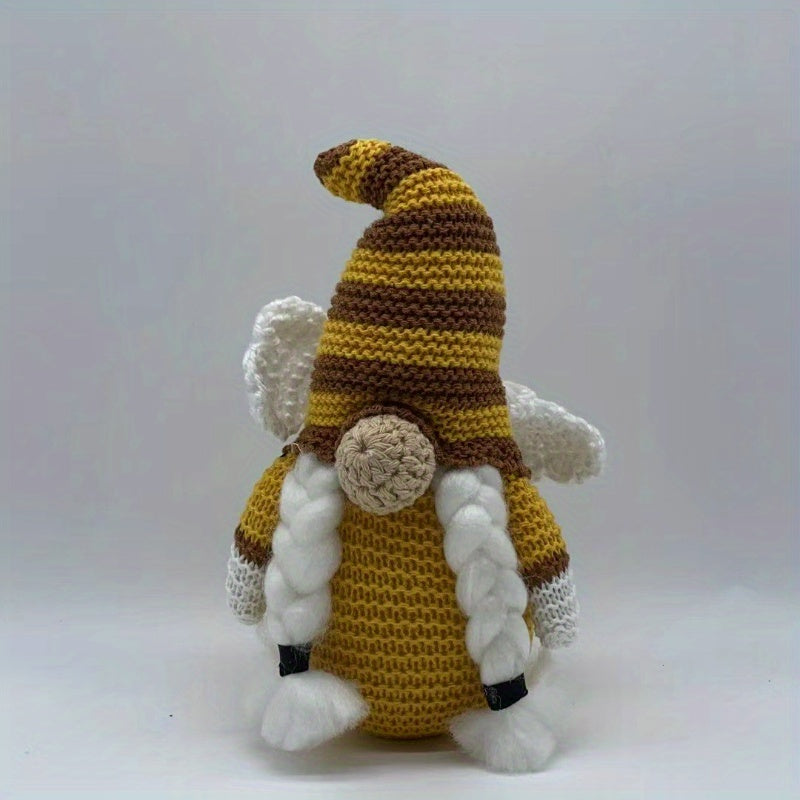 Bee Dwarf Sunflower Knitted Plush Doll Decoration