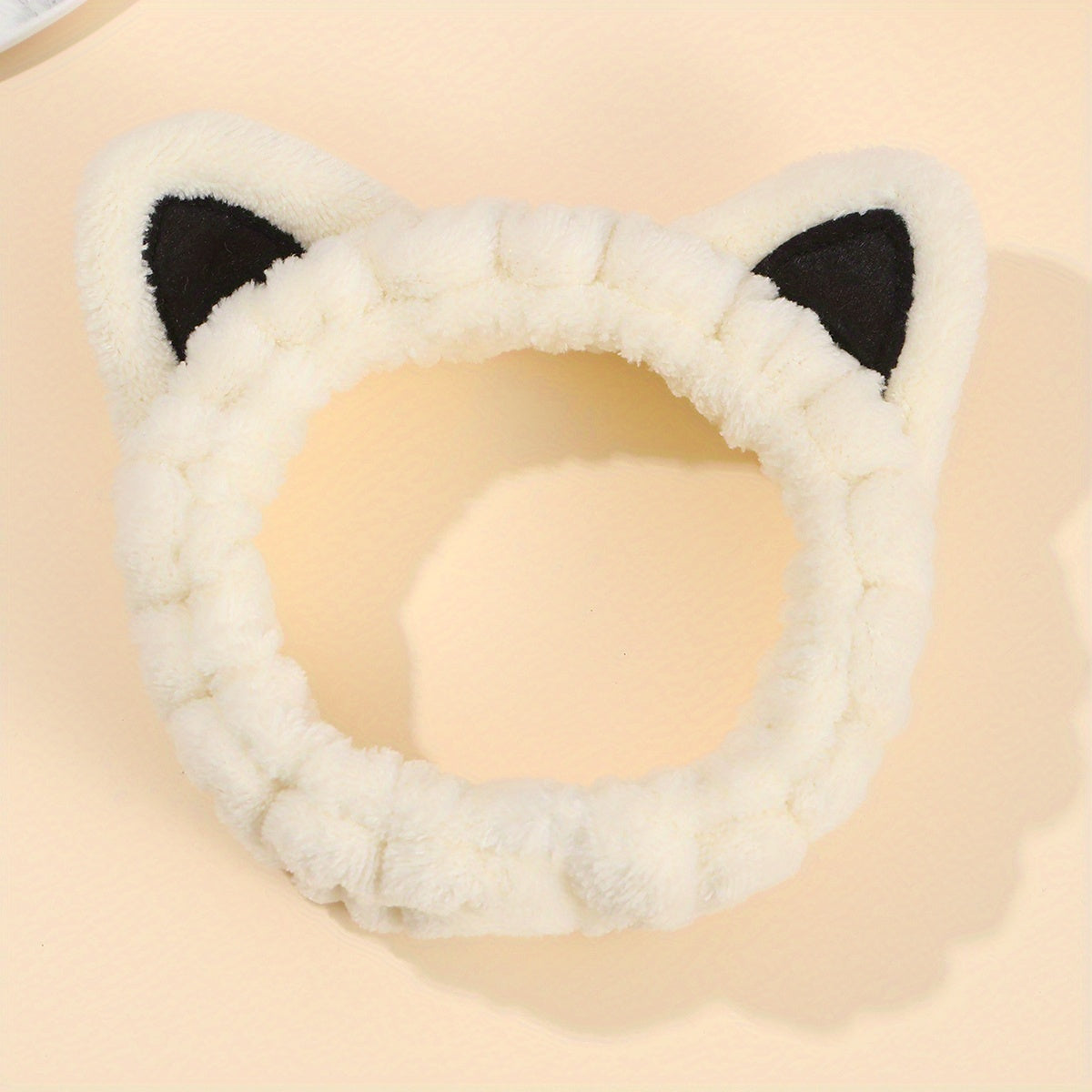 Cat Ear Face Wash Headband Coral Fleece Hairband