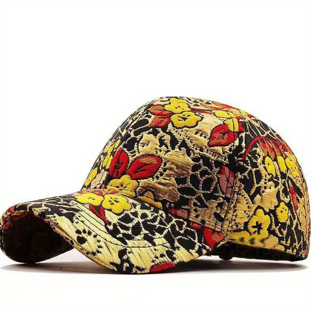 Rose Jacquard Baseball Cap Lightweight Dad Hat Sun Hats