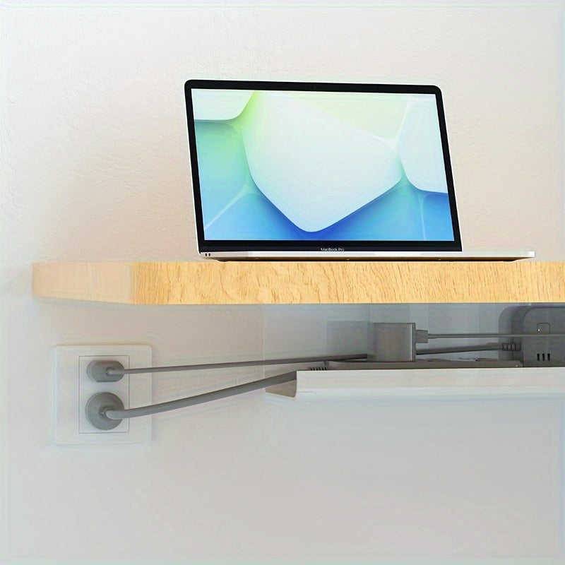 Desk Cable Management Rack Wire Storage Slot No Drilling