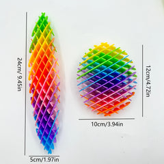 2 Pack Neon Stretchy Balls Interactive Sensory Toys Vibrant Rainbow Patterns