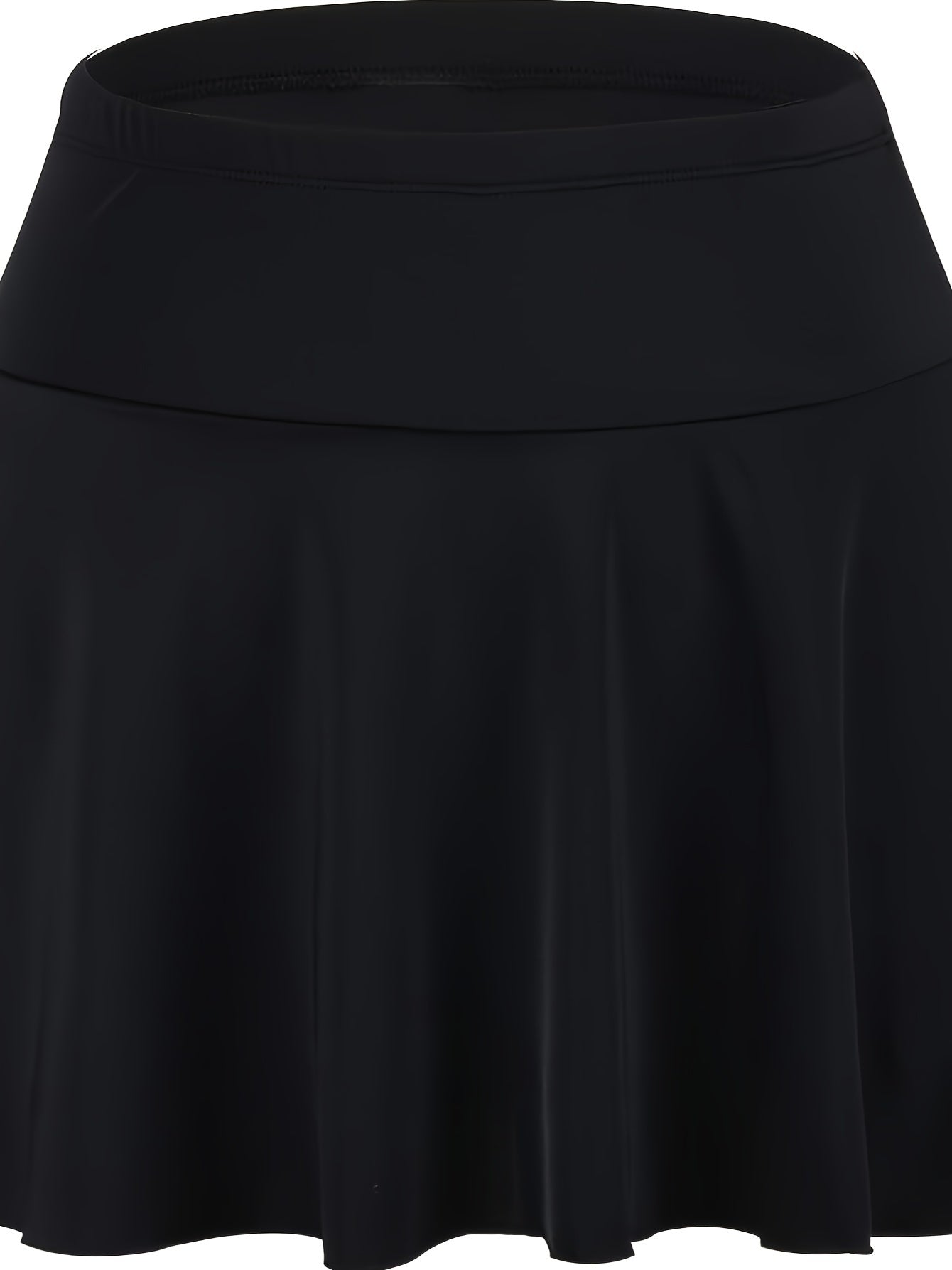  Solid Tummy Control Swimwear Skort