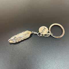 Natural Raw Stone Crystal Healing Tree Keychain For Men